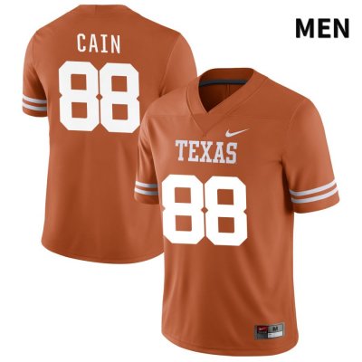 Texas Longhorns Men's #88 Casey Cain Authentic Orange NIL 2022 College Football Jersey HON86P6T